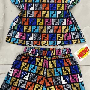 MULTICOLOUR TWO PIECE SHORT DRESS