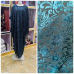 GREEN AND BLACK ORGANDIE LACE