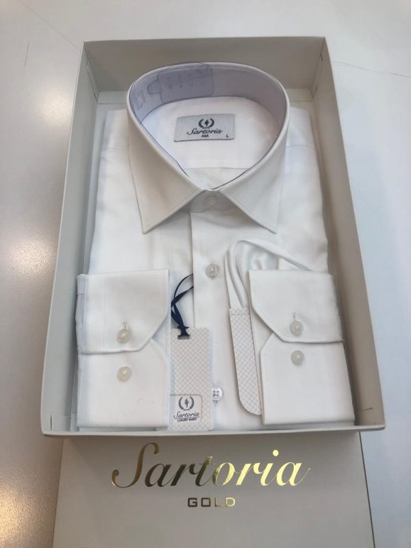 Sartoria Gold shirts White long sleeve shirt designer long sleeve shirt