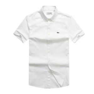 white designer shirt Lacoste short sleeve shirt