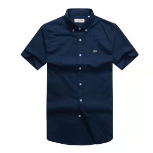 white designer shirt Lacoste short sleeve shirt
