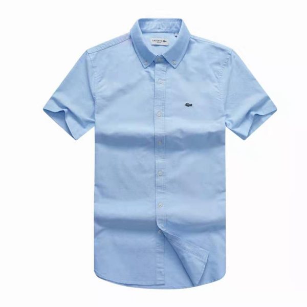 blue designer shirt Lacoste short sleeve shirt