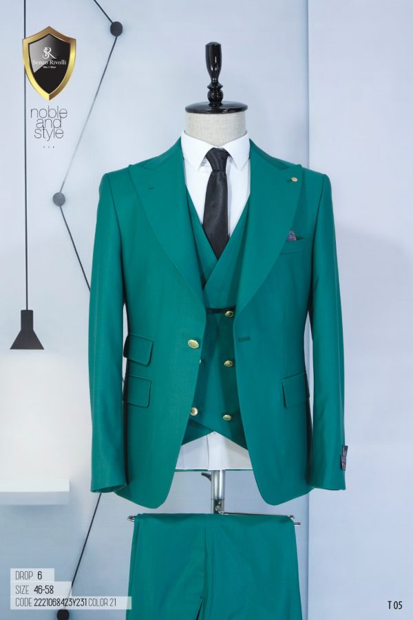Senzo Rivolli Turkish suits Teal green suit. designer suit