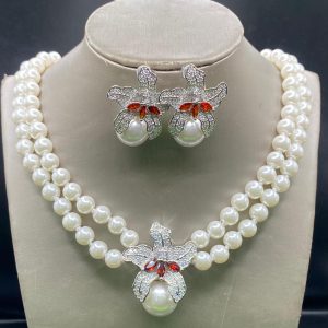 Pearl Necklace and Earring for ladies or women