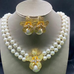 Pearl Necklace and Earring for ladies or women