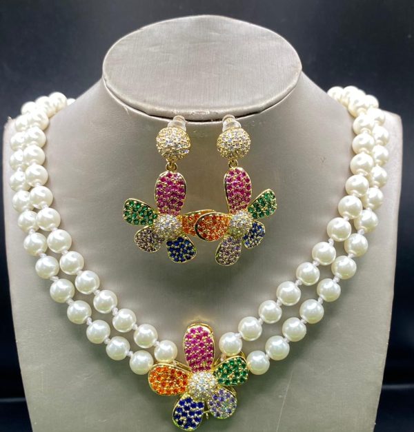 Pearl Necklace and Earring for ladies or women