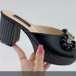 Block heel shoes for women