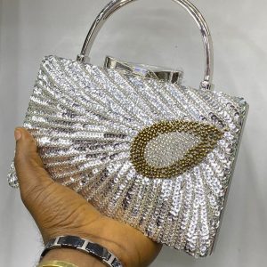 SILVER CLUTCH PURSE