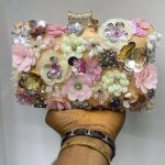 CLUTCH PURSE WITH FLOWERS