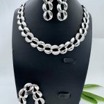 Gold necklace with earring & bracelet