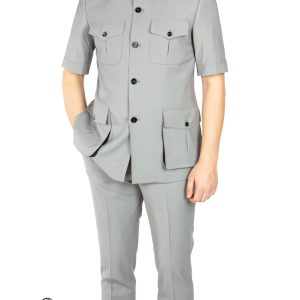 Short sleeve suit for men