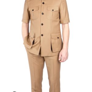 Short sleeve suit for men