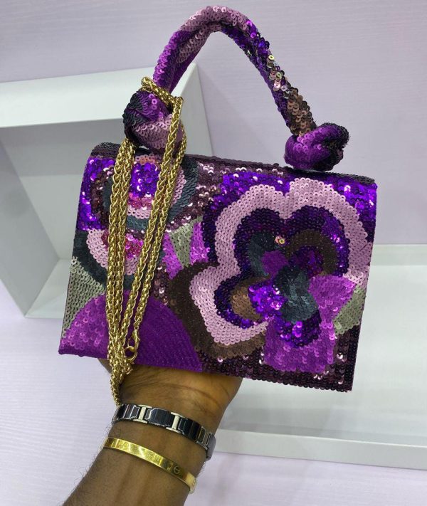 DAZZLING SEQUIN FLORAL HANDBAGS - Image 4