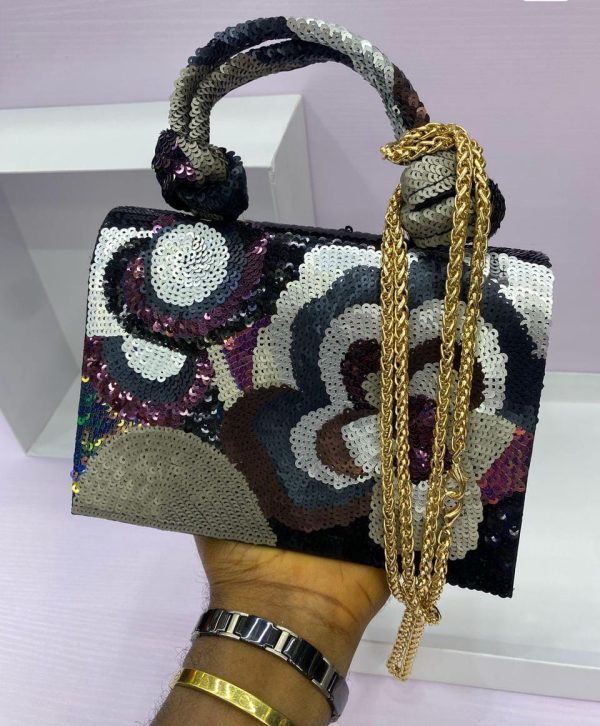DAZZLING SEQUIN FLORAL HANDBAGS - Image 7