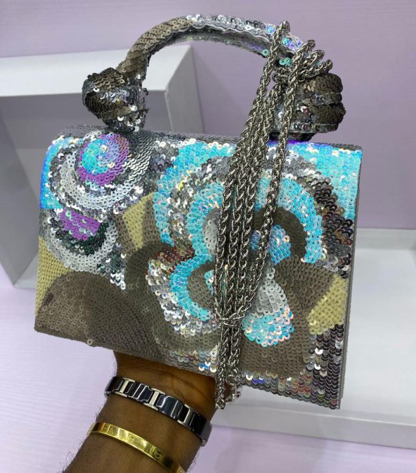DAZZLING SEQUIN FLORAL HANDBAGS - Image 3