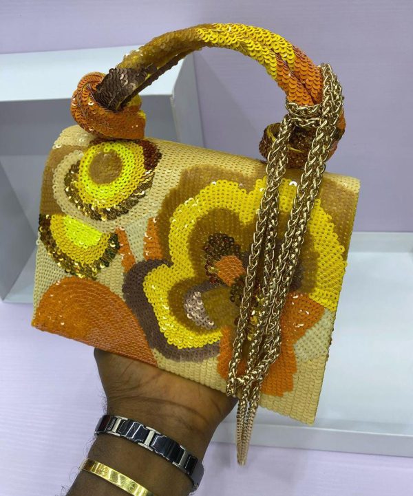 DAZZLING SEQUIN FLORAL HANDBAGS - Image 2