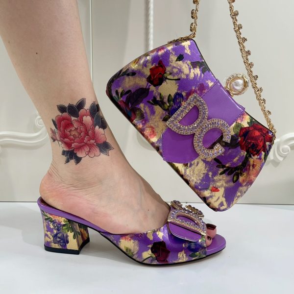 LUXURY FLORAL BLOCK HEELS - Image 2