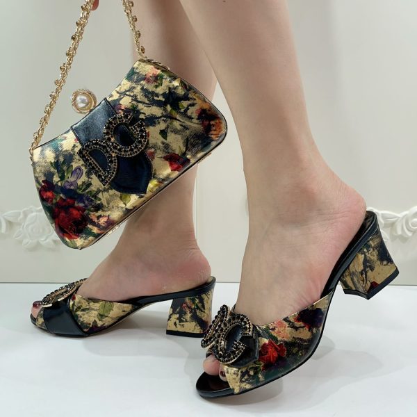 LUXURY FLORAL BLOCK HEELS - Image 6