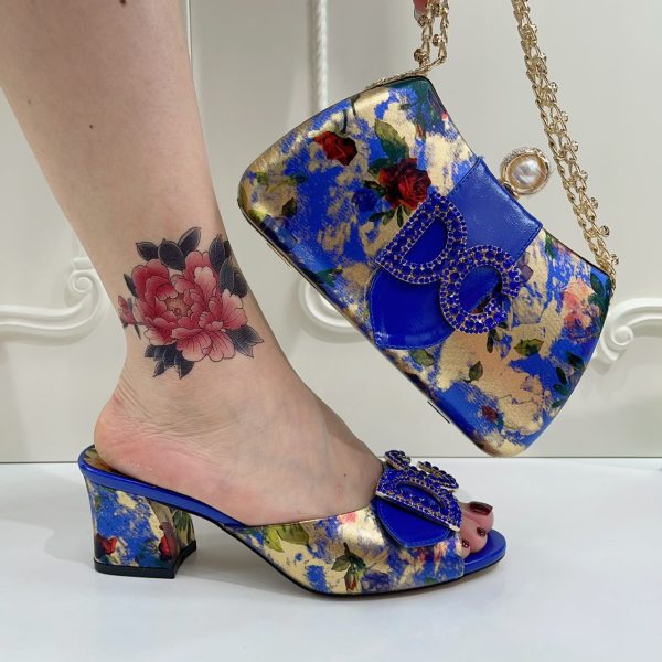 LUXURY FLORAL BLOCK HEELS - Image 8