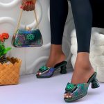 BLOCK HEELS SLIPPERS AND BAGS