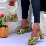 BLOCK HEELS SLIPPERS AND BAGS