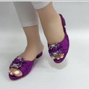 LUXURY SATIN CRYSTAL EMBELLISHED HEELS - Image 3