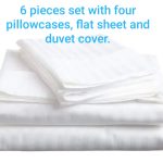 HOTEL LUXURY COTTON DUVET COVER, BEDSHEET WITH PILLOWCASES