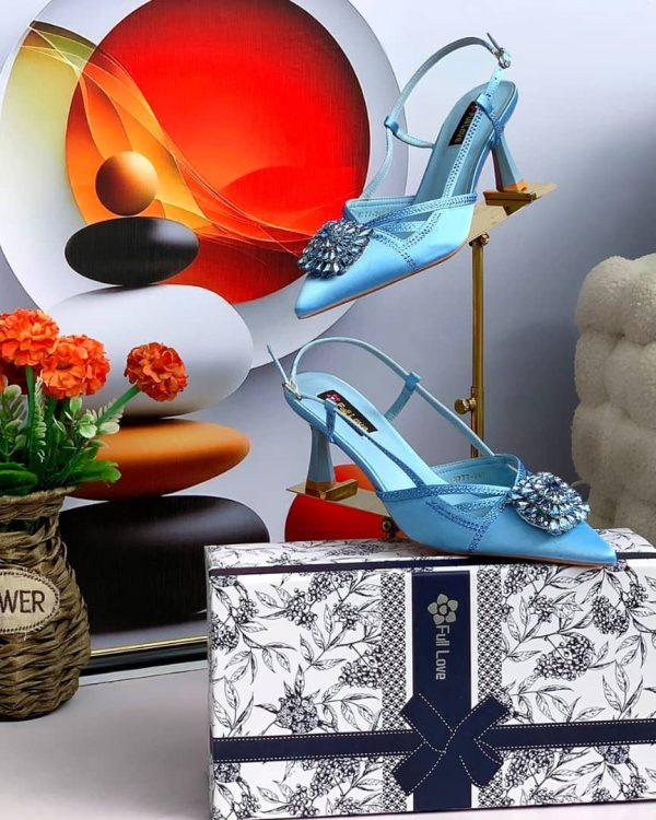 CRYSTAL EMBELLISHED SLINGBACK HEELS - Image 7